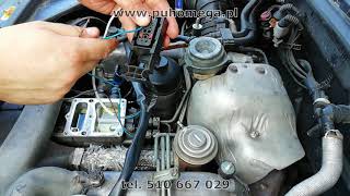 Sprawdzenie zasilania pompy vp44 i vp30, zaworu dawki paliwa, kąta wtrysku w audi a4, a6, a8 2,5 TDI