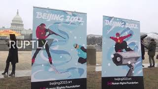 USA: Protest against Beijing Winter Olympics held in DC