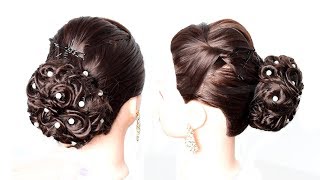 new easy and beautiful wedding hairstyle | simple party hairstyle | hair style girl | s for style