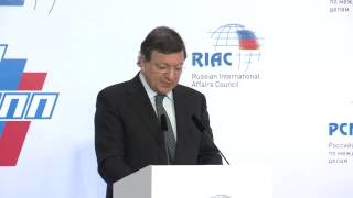 José Manuel Barroso. International conference on "Russia and European Union"