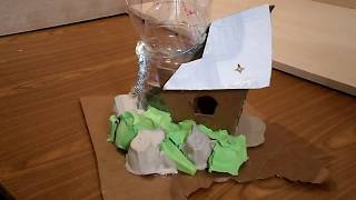 Домик ночник из папье-маше / Поделки своими руками / Paper clay houses .