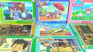 Doru Çizgi Film Puzzle Kuzucuk Akıllı Tavşan Momo Hapşuu İbi ile Tosi Kare Ege ile Gaga Yapboz Oyunu