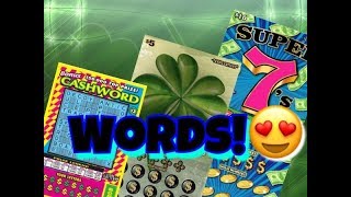 WIN! $10 Super 7's and $3 Bonus Cashword Texas Lottery Scratch Off Tickets