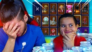 1 KILL = 10,000 VBUCKS FOR MY 9 YEAR OLD BROTHER! 9 YEAR OLD PLAYS SOLO FORTNITE BATTLE ROYALE!