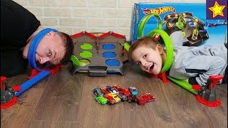 Большой Гоночный Трек Hot Wheels с машинкой Зарабатываем очки Hot Wheels Track Rebound RaceWay