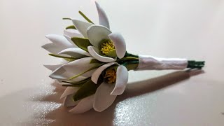 Подснежники из фоамирана. Милый декор своими руками. Нежные и реалистичные цветы из фоамирана. Легко