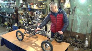 Веломобиль Альтаир 237-2 тесты и испытания перед покраской. Своими руками.