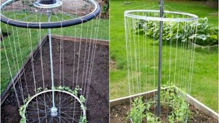 Необычные дачные поделки из старых велосипедных колес