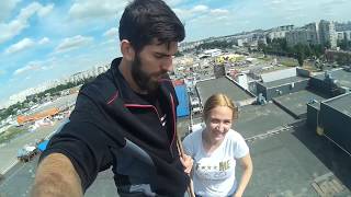 Залезли на ТРЦ Дафи. Шатнули сотовую вышку на крыше. Экстримальный залаз