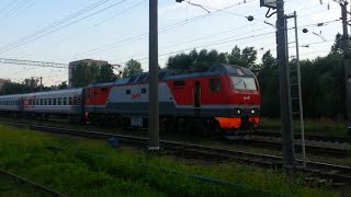 ЛОКОМОТИВ ЭП2К с ПОЕЗДОМ ВЕЛИКИЙ НОВГОРОД  - МОСКВА / LOCOMOTIV EP2K WITH PASSENGER TRAIN