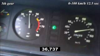 Жигули Lada ВАЗ 2107 0-150 km/h acceleration (75 hp)