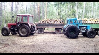 Т-40 на колесах от комбайна против трактора МТЗ 82П. Порвал как котенка?