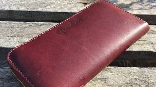 Кошелек клатч на молнии своими руками / making a handmade leather clutch ZIP / DIY