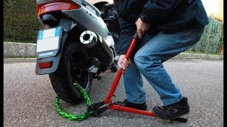 Candado anti corte casero para bicimoto y mas