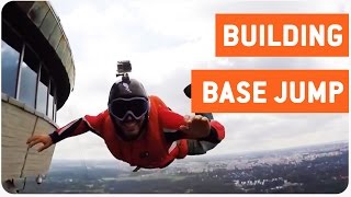 BASE Jumpers Flip Off TV Tower in Tallinn