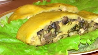 Картофельный рулет с куриной грудкой и грибами / Вкусные рецепты в духовке