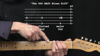 "The Too Easy Blues Riff" : 365 Riffs For Beginning Guitar !!