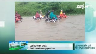 Mưa lớn gây ngập lụt đường Hà Nội, giao thông hỗn loạn đầu giờ sáng - Góc nhìn khán giả VTC14