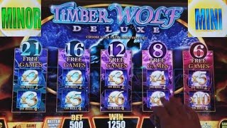 Timber Wolf Deluxe Slot Machine ★Bonuses Won★ & ★ PROGRESSIVE JACKPOTS WON★ !!! Live Slot Play