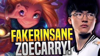 Faker Insane Hard Carry with New Champion Zoe! - SKT T1 Faker Plays Zoe with New Runes! | SKT T1