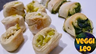 gefüllte, vegane Pizzabrötchen