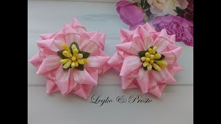 Бантики из репсовых лент МК Канзаши / The bow of REP ribbons / Fitas de fitas