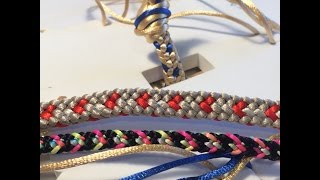 Как плести на квадратном станке Кумихимо. Плоские шнуры