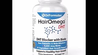 DrFormulas HairOmega DHT Blocker Biotin 5000 mcg Vitamins for Hair Growth Supplement   Hair Loss Pil