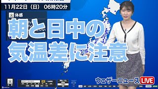 朝と日中の気温差に注意