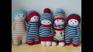 How to Make a Sock Doll, DIY dolls from socks (2 socks style)