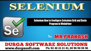 Selenium How to Configure Selenium Grid and Basic Program in Webdriver