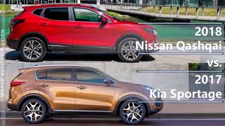 2018 Nissan Qashqai vs 2017 Kia Sportage (technical comparison)