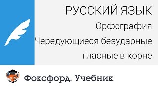 Русский язык. Орфография: Чередующиеся безударные гласные в корне. Центр онлайн-обучения «Фоксфорд»