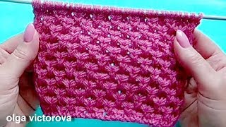 Плотный рельефный узор Вязание спицами 364