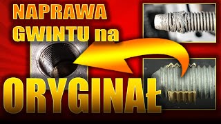 Naprawa gwintu w bloku silnika skoda. Śruby głowicy.  TopiDrut toczy #1 Thread repair.