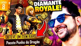 GANHAMOS AO MESMO TEMPO! DIAMANTE ROYALE PUNHO DO DRAGÃO  Free fire