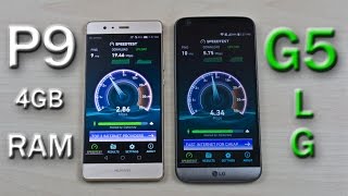 Huawei P9 4GB RAM vs LG G5 - Speed Test Comparison Review!