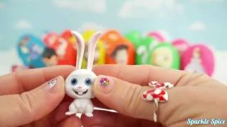 Play Doh surprise eggs and learn colors