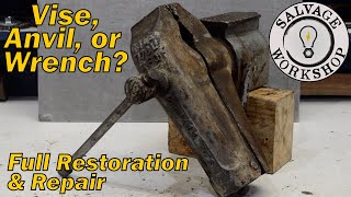 1940's Multi-tool Vise ~ RESTORATION ~ Pipe Wrench, Vise, Anvil, THING!