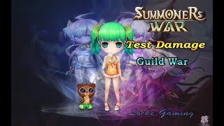 Summoners War ~ Charlotte Wind Occult Girl Test Damage and Guild War