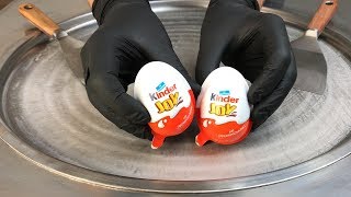 Ice Cream Rolls | kinder Joy - Super Surprise Eggs / Fried rolled ice cream roll chocolate with toys