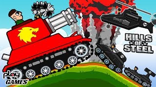 СУМАСШЕДШИЙ ПУЛЕМЕТЧИК против БОССОВ! Супер танковая битва Хилс Оф Стил обновление онлайн про танки