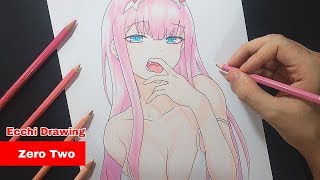Dibujando a Zero Two (Darling in the Franxx) | Drawing Zero Two