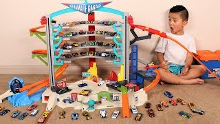 BIGGEST Hot Wheels Set Ever Ultimate Garage Toys Unboxing Fun With Ckn