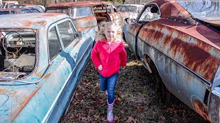 Classic Car JUNKYARD Adventure (daddy daughter date) - Hot Rod Hoarders Ep. 13