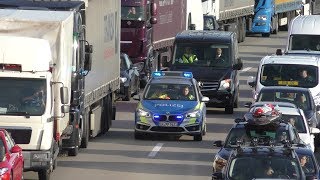 Anfahrt Polizei und Autobahnmeisterei Unfall A9