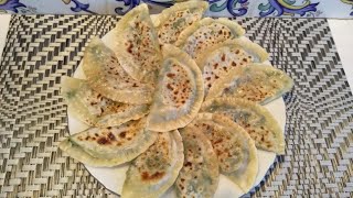 Самса с зеленью и сыром. Без масла жарим.СОМСА ЙОГСИЗ.