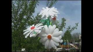 Как сделать ромашку из пластиковой бутылки. Мастер класс