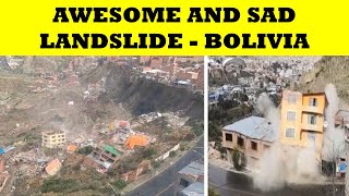IMPRESIONANTE DESLIZAMIENTO DE TIERRA EN LA PAZ BOLIVIA