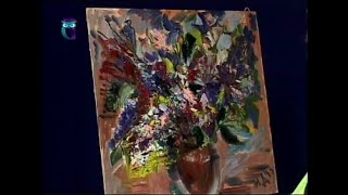 Уроки рисования (№ 66) пастелью, масляными красками. Рисуем цветы и создаем букет-картину